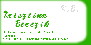 krisztina berczik business card